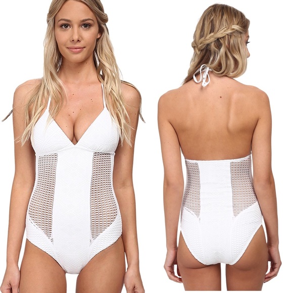 Vitamin A Other - Vitamin A White Crochet Celeste Maillot One Piece Vitamin A Other - Vitamin A White Crochet Celeste Maillot One Piece